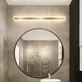 Gold Metal Long Bathroom Wall Mirror Light-Lighting > Wall Lights-casanuva-Gold-D100*H9CM-40W-3-Color (Switch)-casanuva