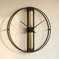 Gold and Black Metal Wall Clock 50cm-Home Decor > Clocks-casanuva-casanuva