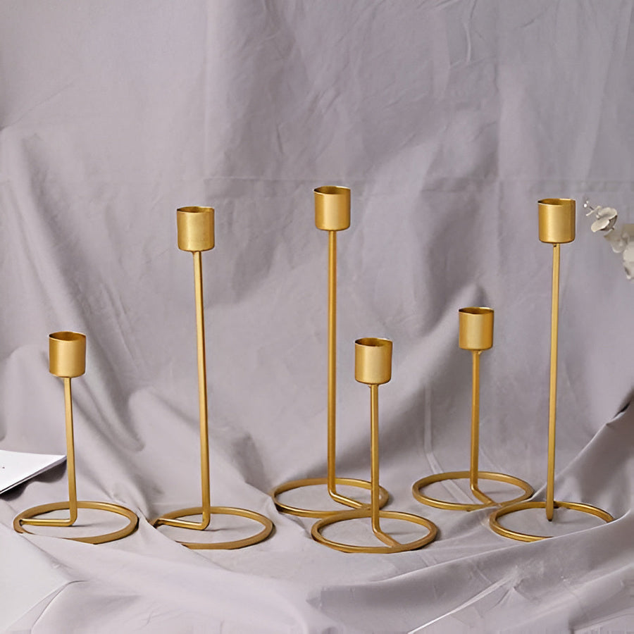 Golden Candle Holders for Romantic Ambiance-Home Decor > Candle Holders-casanuva-casanuva