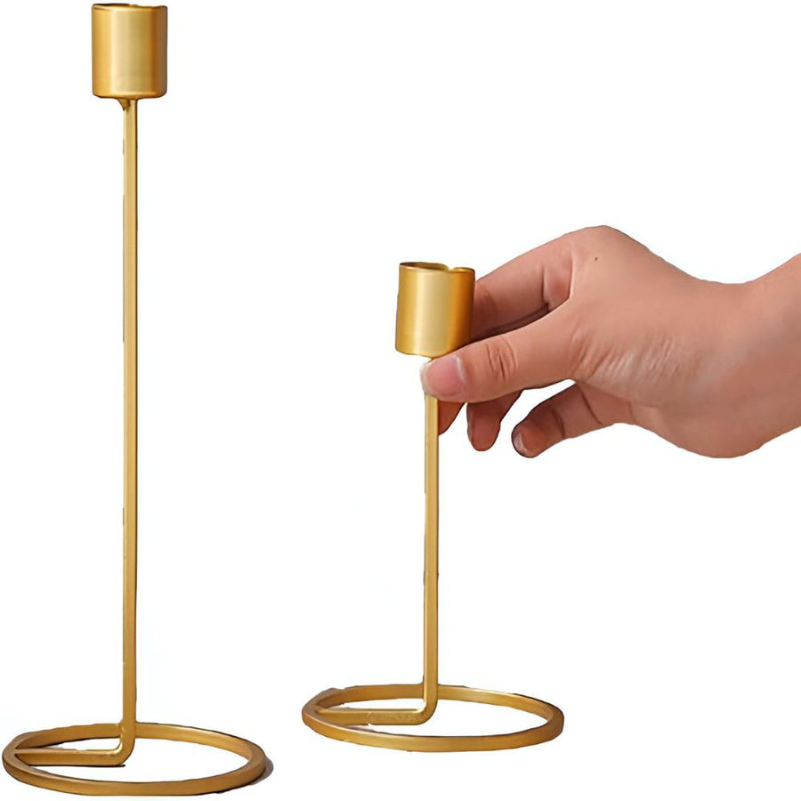Golden Candle Holders for Romantic Ambiance-Home Decor > Candle Holders-casanuva-casanuva