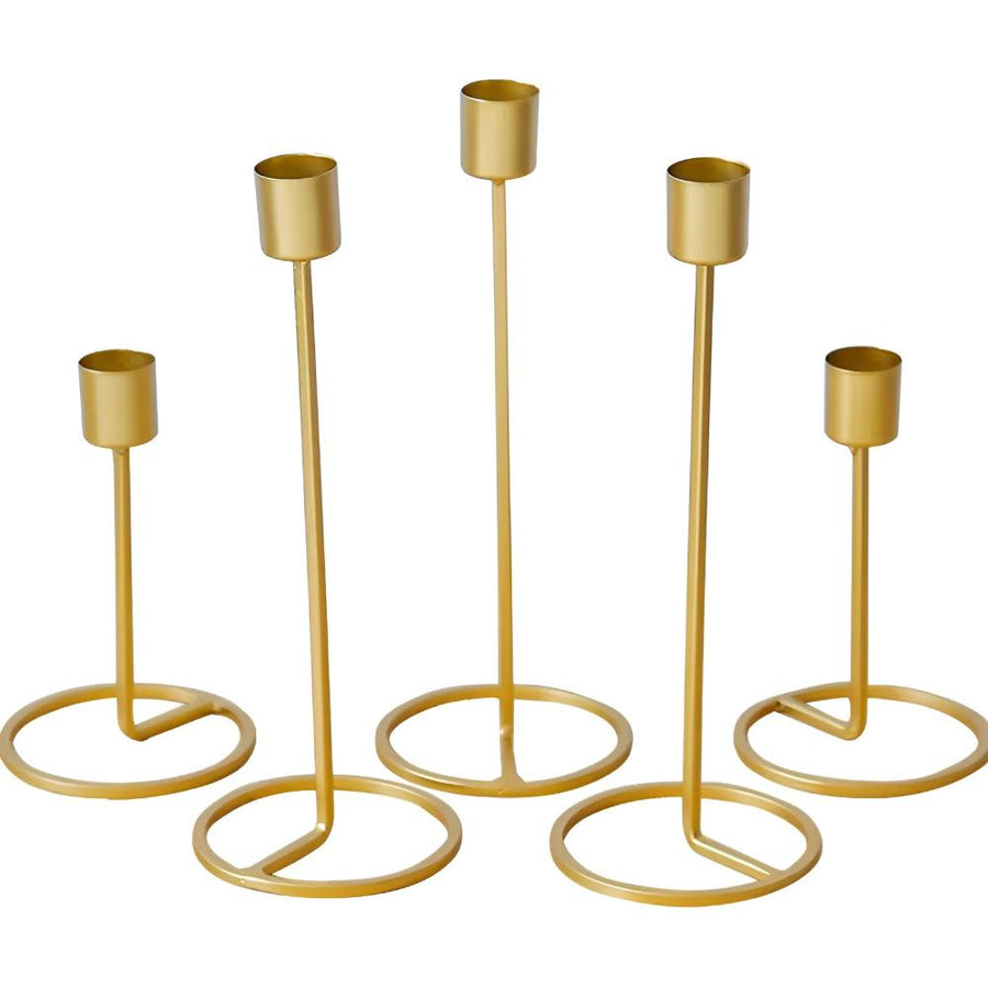 Golden Candle Holders for Romantic Ambiance-Home Decor > Candle Holders-casanuva-casanuva
