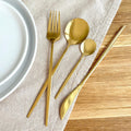 Golden Flatware Set 24 Pieces-Kitchen & Dining > Cutlery-casanuva-casanuva