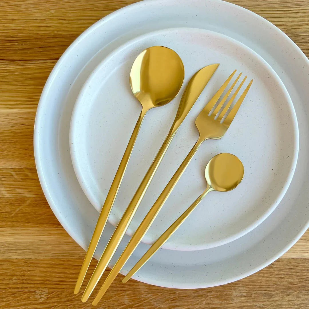 Golden Flatware Set 24 Pieces-Kitchen & Dining > Cutlery-casanuva-casanuva