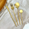 Golden Flatware Set 24 Pieces-Kitchen & Dining > Cutlery-casanuva-casanuva