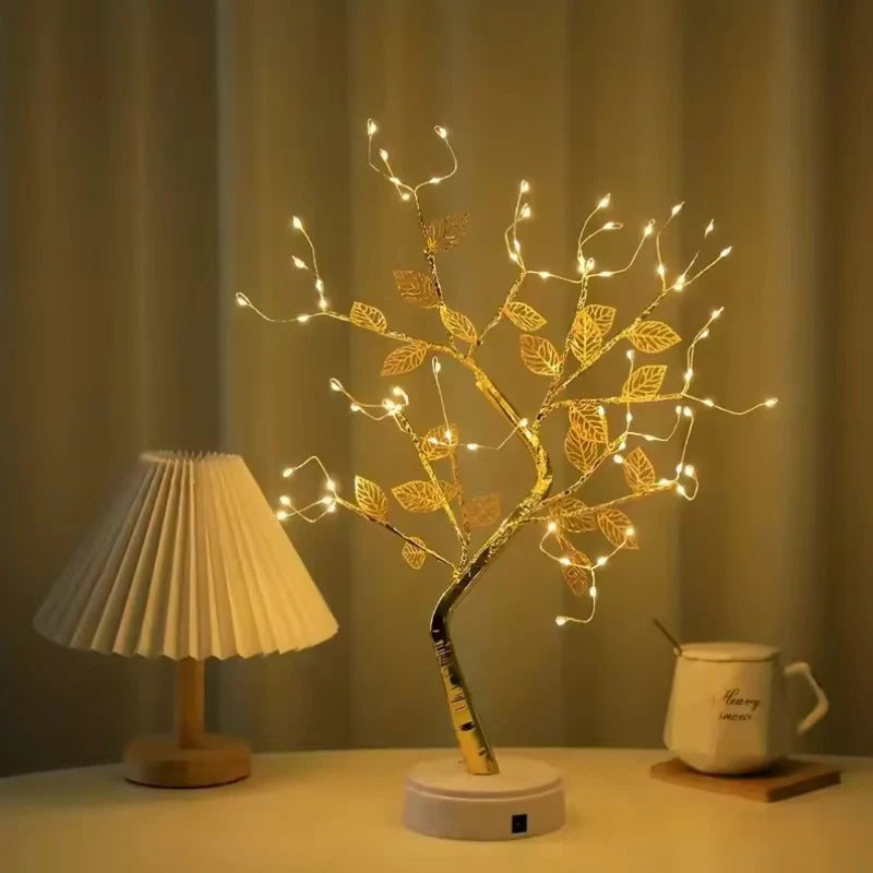 Golden Leaf Decorative Tree-Home Decor > Decorative Accessories-casanuva-casanuva