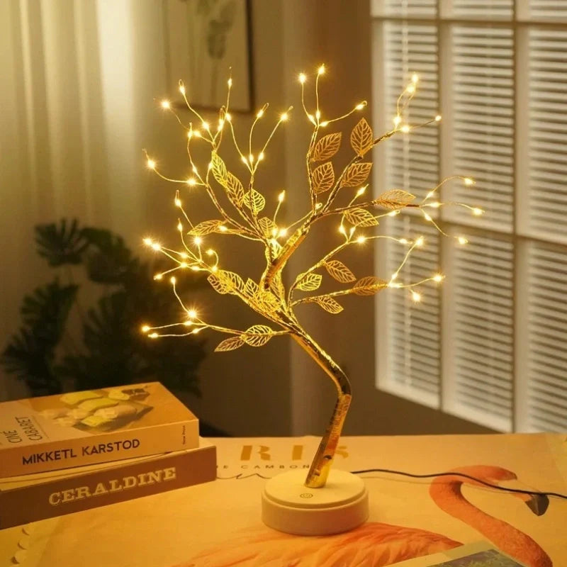 Golden Leaf Decorative Tree-Home Decor > Decorative Accessories-casanuva-casanuva