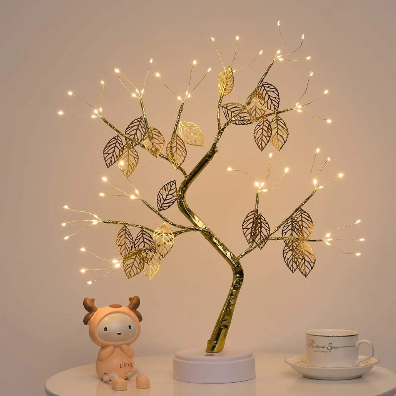 Golden Leaf Decorative Tree-Home Decor > Decorative Accessories-casanuva-casanuva