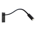 Gooseneck Wall Lamp with Flexible Arm-Lighting > Wall Lights-casanuva-W 13.8" x H 4.7"-Black (Non-rustproof-Warm Light-casanuva