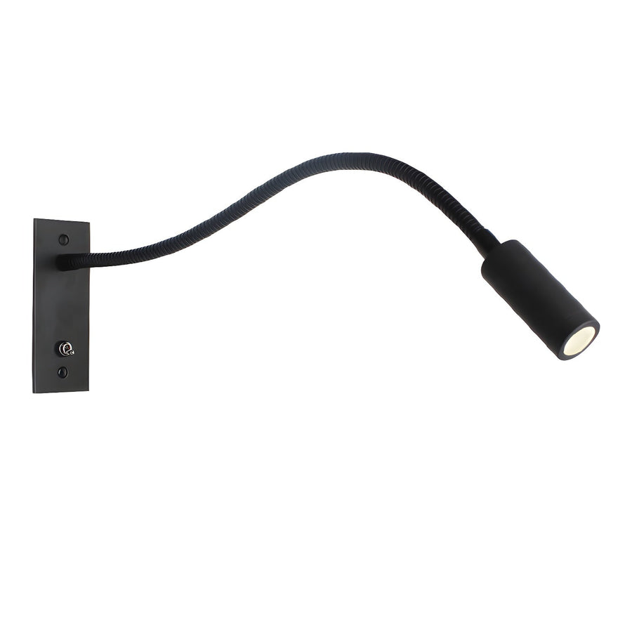 Gooseneck Wall Lamp with Flexible Arm-Lighting > Wall Lights-casanuva-W 13.8" x H 4.7"-Black (Non-rustproof-Warm Light-casanuva