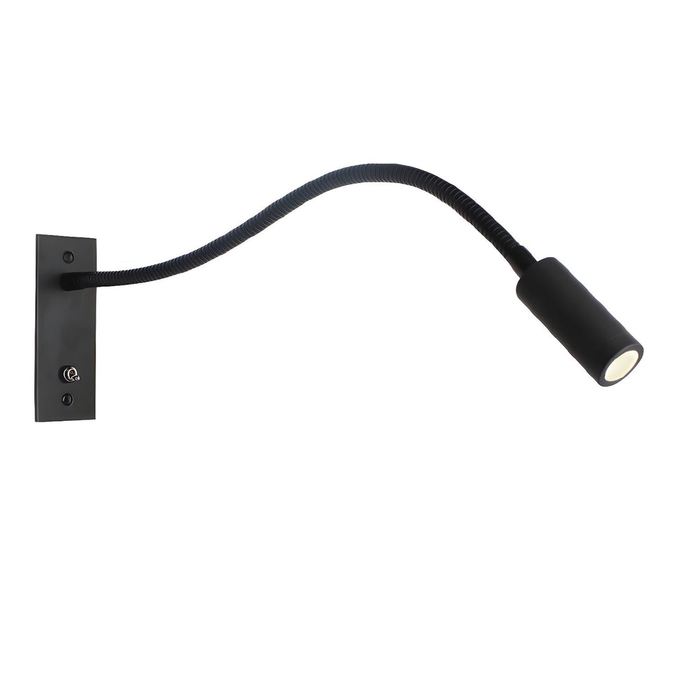 Gooseneck Wall Lamp with Flexible Arm-Lighting > Wall Lights-casanuva-W 13.8" x H 4.7"-Black (Non-rustproof-Warm Light-casanuva
