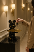 Graffiti Bear Ornament with Gold Tray Tabletop Figure-Home Decor > Figurines-casanuva-casanuva