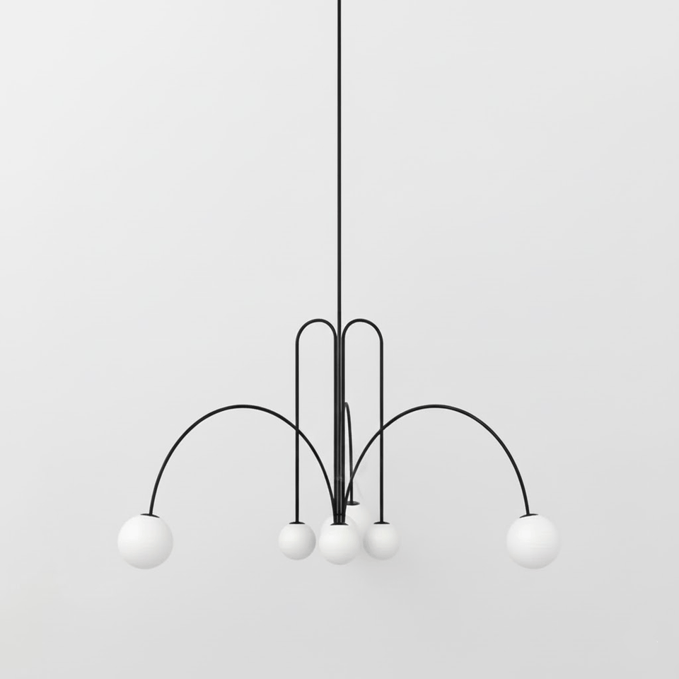 Gran Finale Pendant Light Modern Design-Lighting > Pendant Lights-casanuva-6 heads 80cmx50cm-Black-casanuva