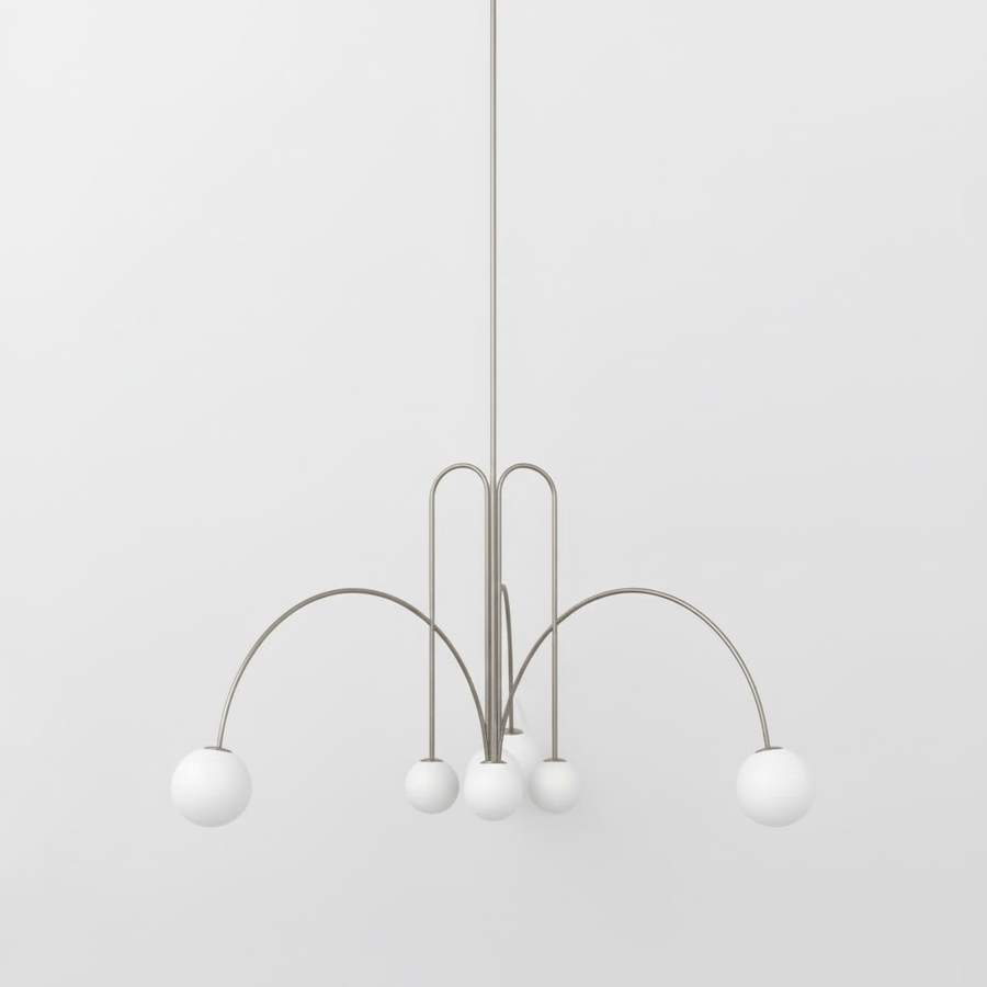 Gran Finale Pendant Light Modern Design-Lighting > Pendant Lights-casanuva-6 heads 80cmx50cm-Nickel-casanuva