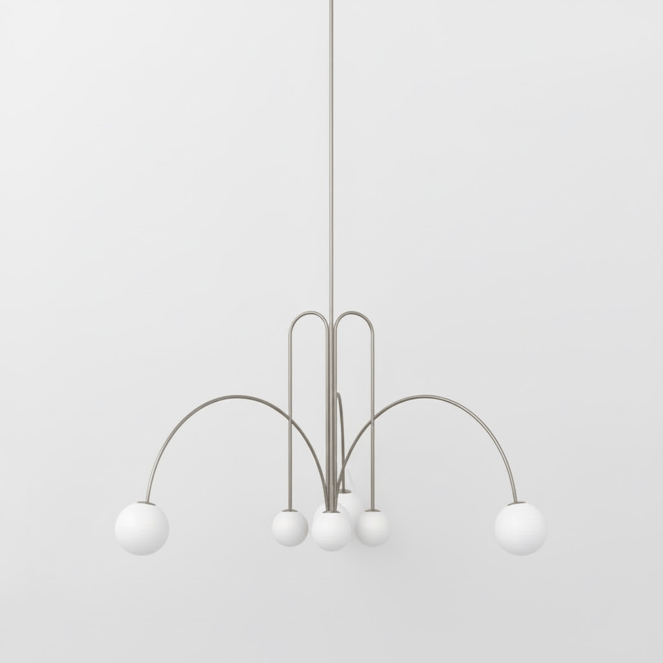 Gran Finale Pendant Light Modern Design-Lighting > Pendant Lights-casanuva-6 heads 80cmx50cm-Nickel-casanuva