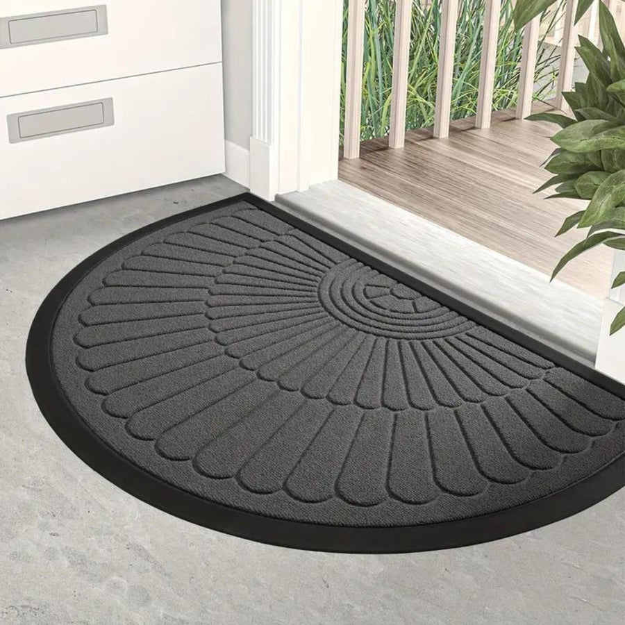Half-Circle Welcome Mat-Rugs & Mats > Door Mats-casanuva-Black-20"x31"-casanuva