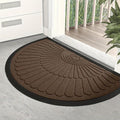 Half-Circle Welcome Mat-Rugs & Mats > Door Mats-casanuva-Brown-20"x31"-casanuva
