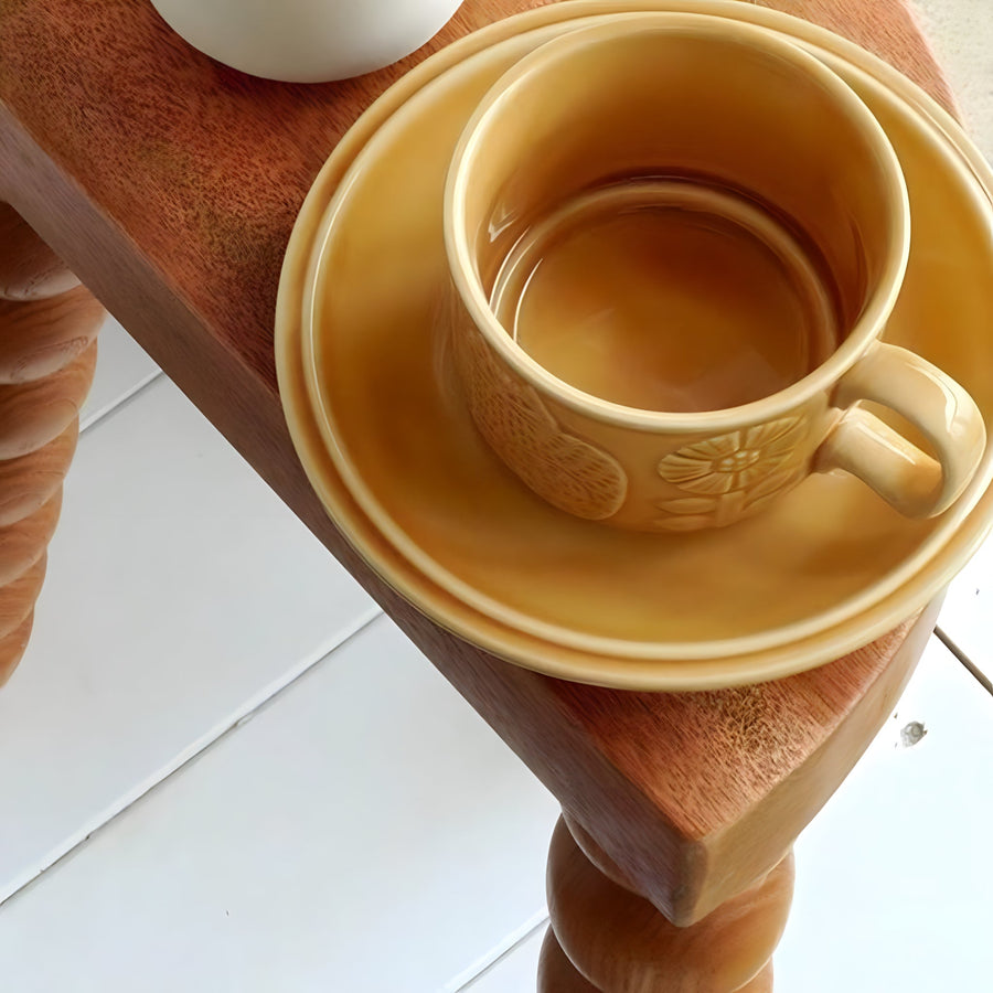 Half Moon Mini Table with Bubble Design-Furniture > Side Tables-casanuva-casanuva
