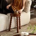 Half Moon Mini Table with Bubble Design-Furniture > Side Tables-casanuva-Walnut-casanuva