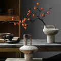 Handcrafted Ceramic Vase Wabi-Sabi Timeworn Design-Home Decor > Vases-casanuva-casanuva