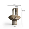 Handcrafted Ceramic Vase Wabi-Sabi Timeworn Design-Home Decor > Vases-casanuva-Large-casanuva