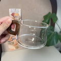 Handcrafted Glass Cup and Saucer Set with Walnut Accent 3 Pieces-Kitchen & Dining > Tableware-casanuva-casanuva