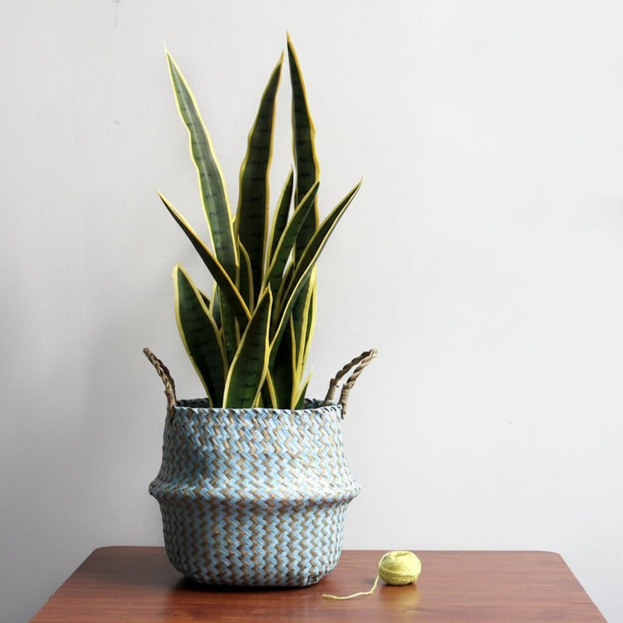 Handmade Boho Willow Foldable Plant Basket-Home Decor > Decorative Accessories-casanuva-casanuva