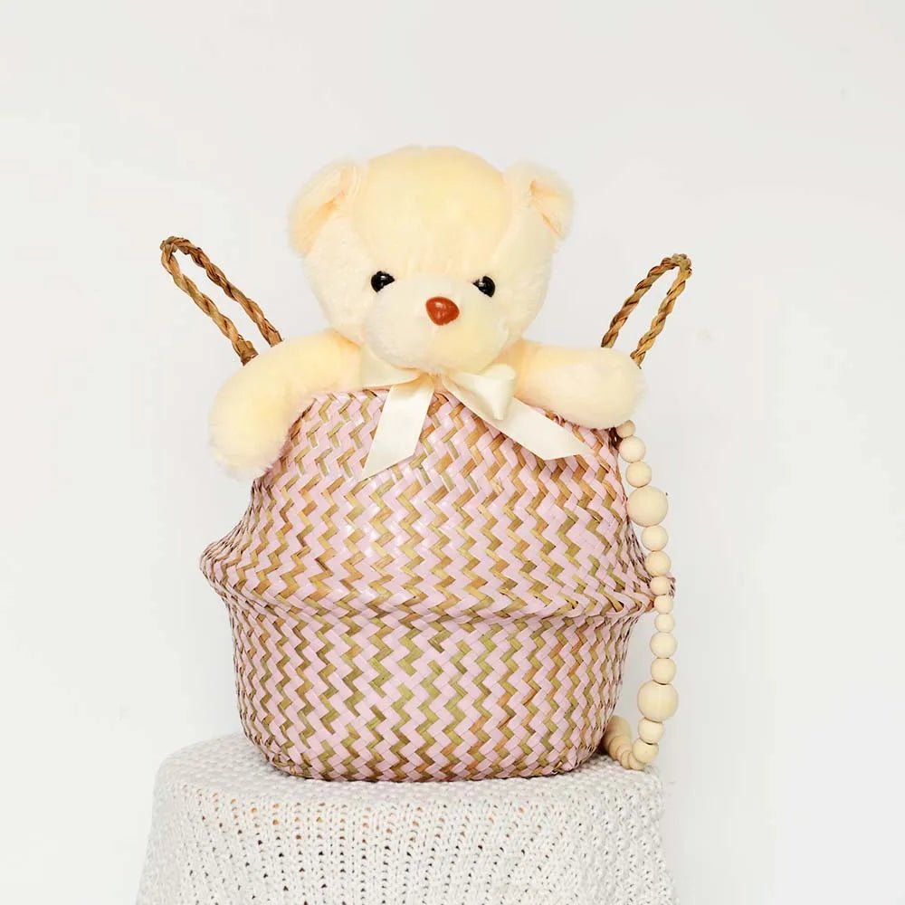 Handmade Boho Willow Foldable Plant Basket-Home Decor > Decorative Accessories-casanuva-casanuva