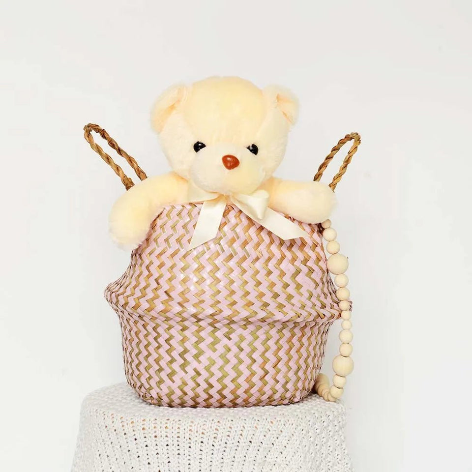 Handmade Boho Willow Foldable Plant Basket-Home Decor > Decorative Accessories-casanuva-casanuva