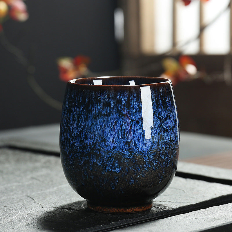 Handmade Ceramic Teacup for Tranquil Tea Moments-Kitchen & Dining > Tableware-casanuva-Navy Blue-casanuva