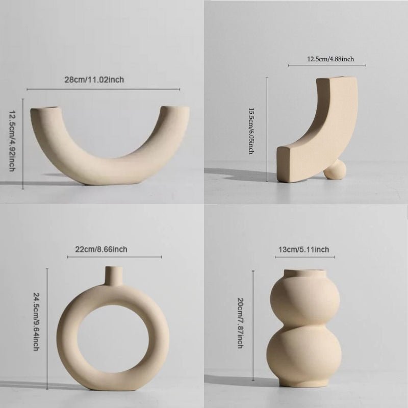 Handmade Ceramic Vase and Candle Holders Set-Home Decor > Candle Holders-casanuva-casanuva