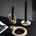 Handmade Ceramic Vase and Candle Holders Set-Home Decor > Candle Holders-casanuva-casanuva