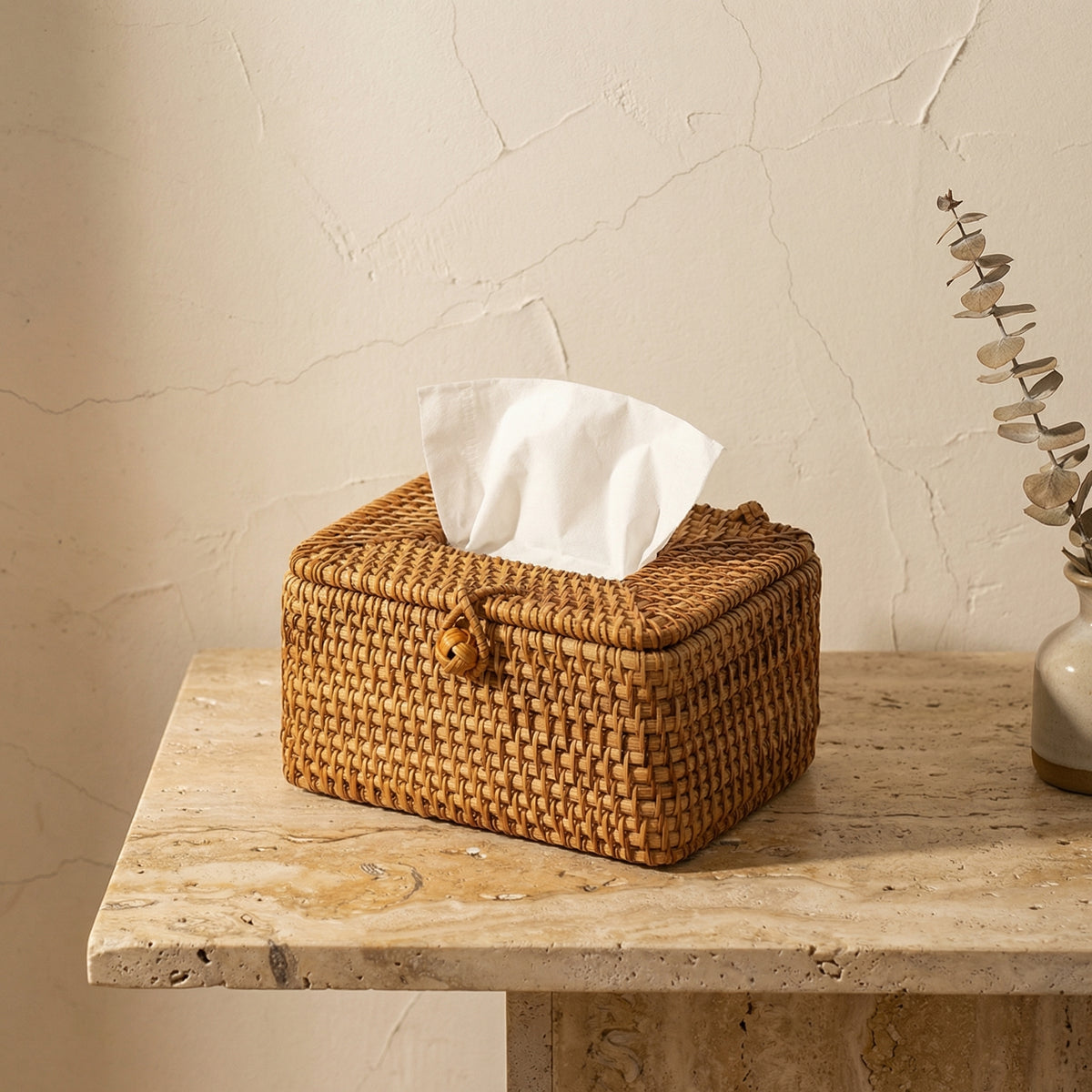 Handmade Rattan Tissue Box with Timeless Elegance-Home Decor > Decorative Accessories-casanuva-casanuva