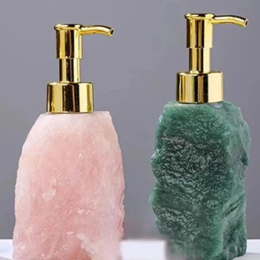 Handmade Soap Dispenser with Natural Crystal Design-Bedding & Bath > Bathroom Accessories-casanuva-casanuva