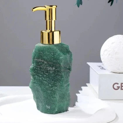 Handmade Soap Dispenser with Natural Crystal Design-Bedding & Bath > Bathroom Accessories-casanuva-Jade-casanuva