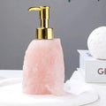 Handmade Soap Dispenser with Natural Crystal Design-Bedding & Bath > Bathroom Accessories-casanuva-Rose Quartz-casanuva