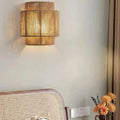 Handwoven Rattan Bamboo Wall Light Fixture-Lighting > Wall Lights-casanuva-casanuva