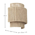 Handwoven Rattan Bamboo Wall Light Fixture-Lighting > Wall Lights-casanuva-casanuva