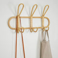 Handwoven Rattan Wall Hooks Set of Three for Stylish Organization-Bedding & Bath > Bathroom Accessories-casanuva-casanuva