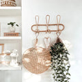 Handwoven Rattan Wall Hooks Set of Three for Stylish Organization-Bedding & Bath > Bathroom Accessories-casanuva-casanuva