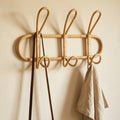 Handwoven Rattan Wall Hooks Set of Three for Stylish Organization-Bedding & Bath > Bathroom Accessories-casanuva-casanuva