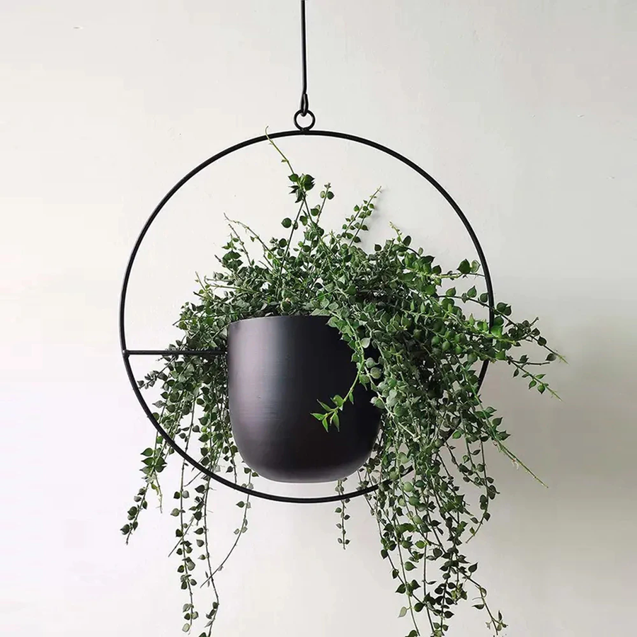 Hanging Planters Modern Luxury Pots-Home Decor > Decorative Accessories-casanuva-Black-Circle-casanuva