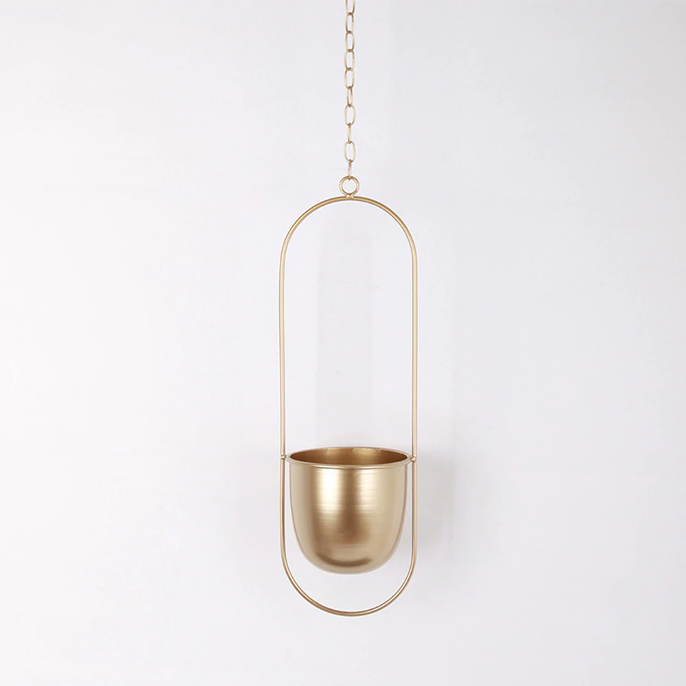 Hanging Planters Modern Luxury Pots-Home Decor > Decorative Accessories-casanuva-Gold-Oval-casanuva