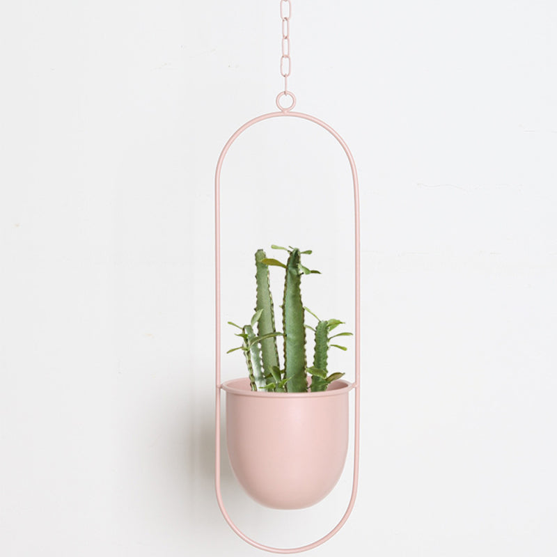 Hanging Planters Modern Luxury Pots-Home Decor > Decorative Accessories-casanuva-Pink-Oval-casanuva
