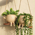 Hanging Resin Smiley Flower Pot for Balcony and Garden-Home Decor > Decorative Accessories-casanuva-casanuva