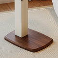 Height-Adjustable Swivel Side Table Saddle Leather Medium-Density Fiberboard Rectangular-Furniture > Side Tables-casanuva-casanuva