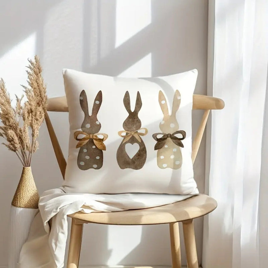 Hemp Bunny Cushion Cover-Covers & Textiles > Cushion Covers-casanuva-casanuva