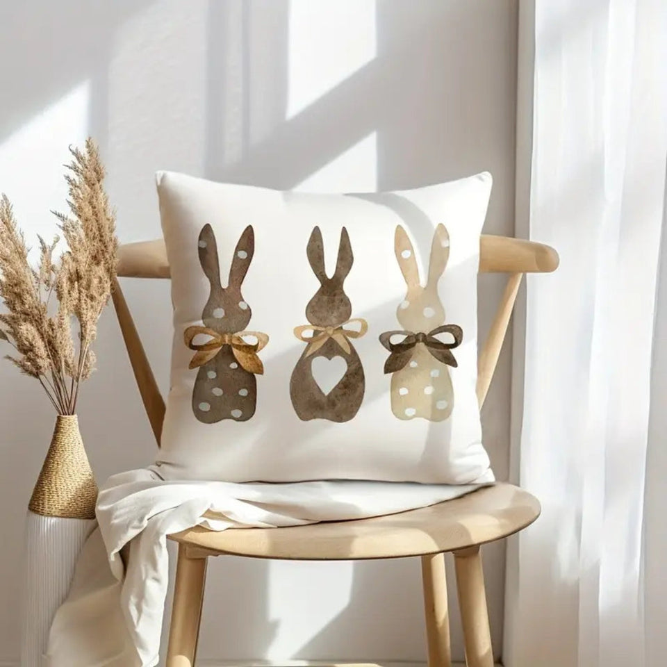 Hemp Bunny Cushion Cover-Covers & Textiles > Cushion Covers-casanuva-casanuva
