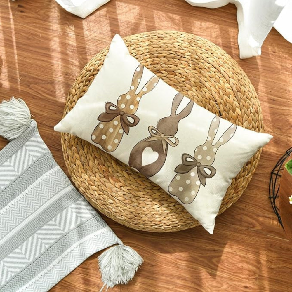 Hemp Bunny Cushion Cover-Covers & Textiles > Cushion Covers-casanuva-casanuva