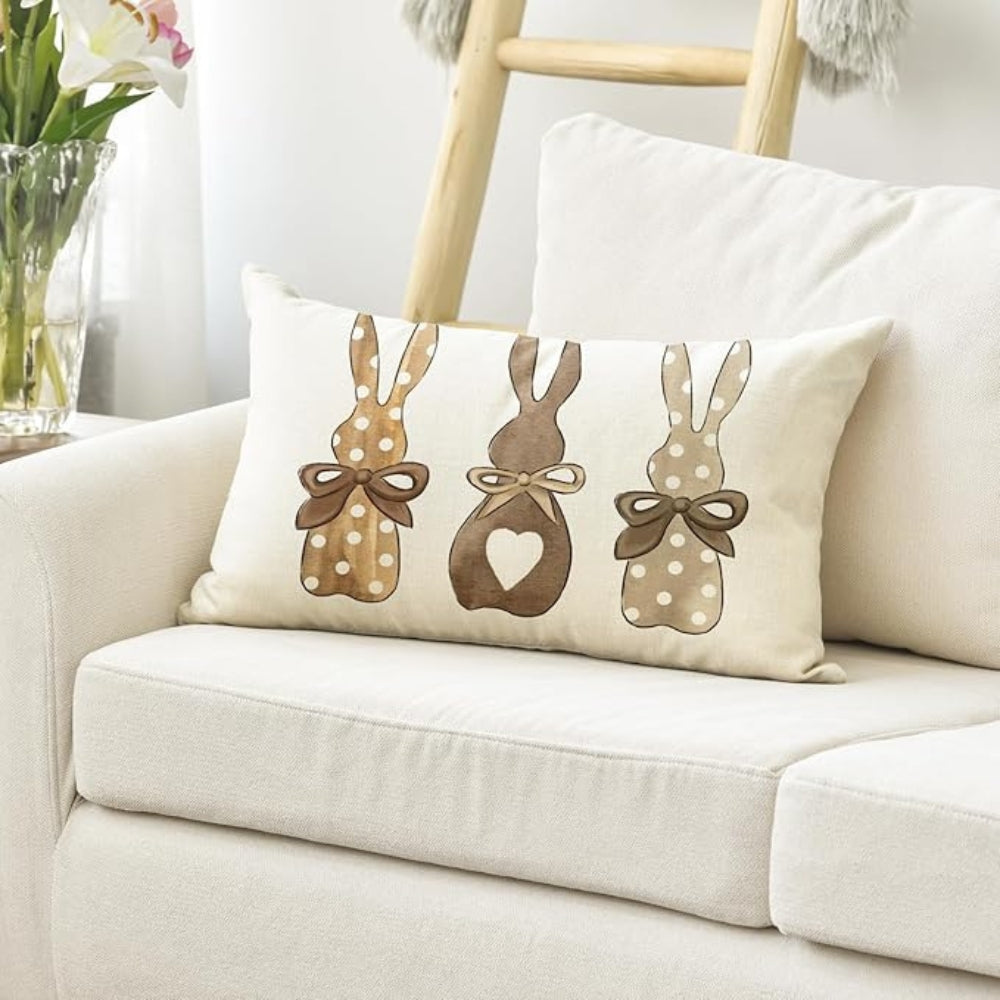 Hemp Bunny Cushion Cover-Covers & Textiles > Cushion Covers-casanuva-casanuva
