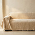 Herringbone Chenille Sofa Cover with Tassels-Covers & Textiles > Sofa Covers-casanuva-casanuva